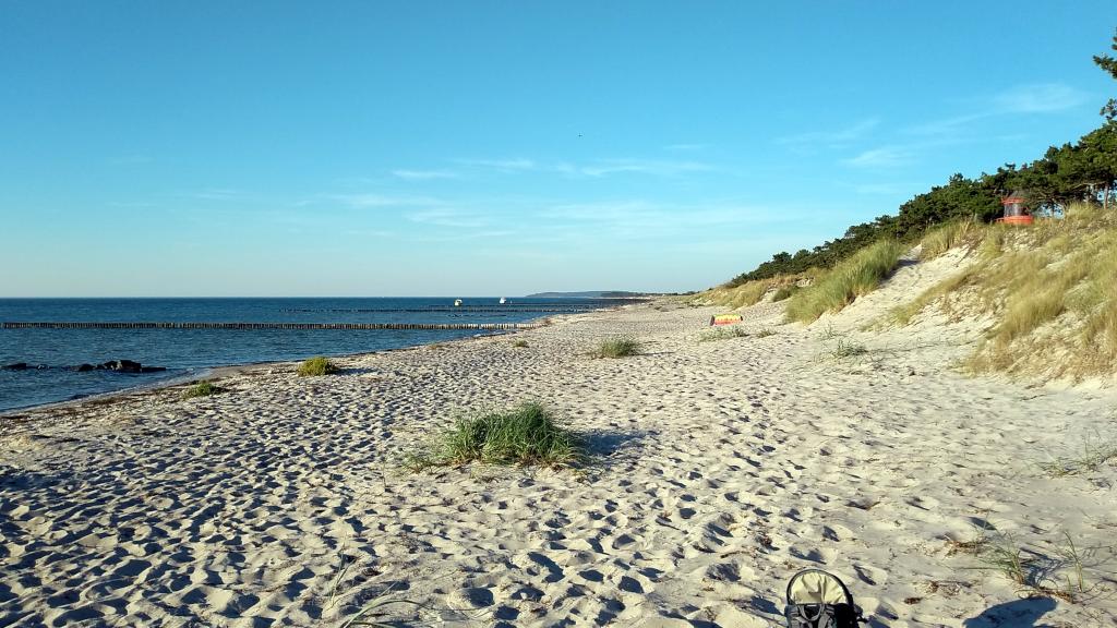 Hiddensee Strand am kleinen Leuchtturm