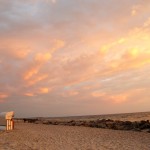 Strandkörbe und Abendstimmung bei Kloster  auf Hiddensee